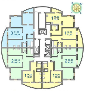 Планировки квартир Кузьмы Минина 9, Арамис